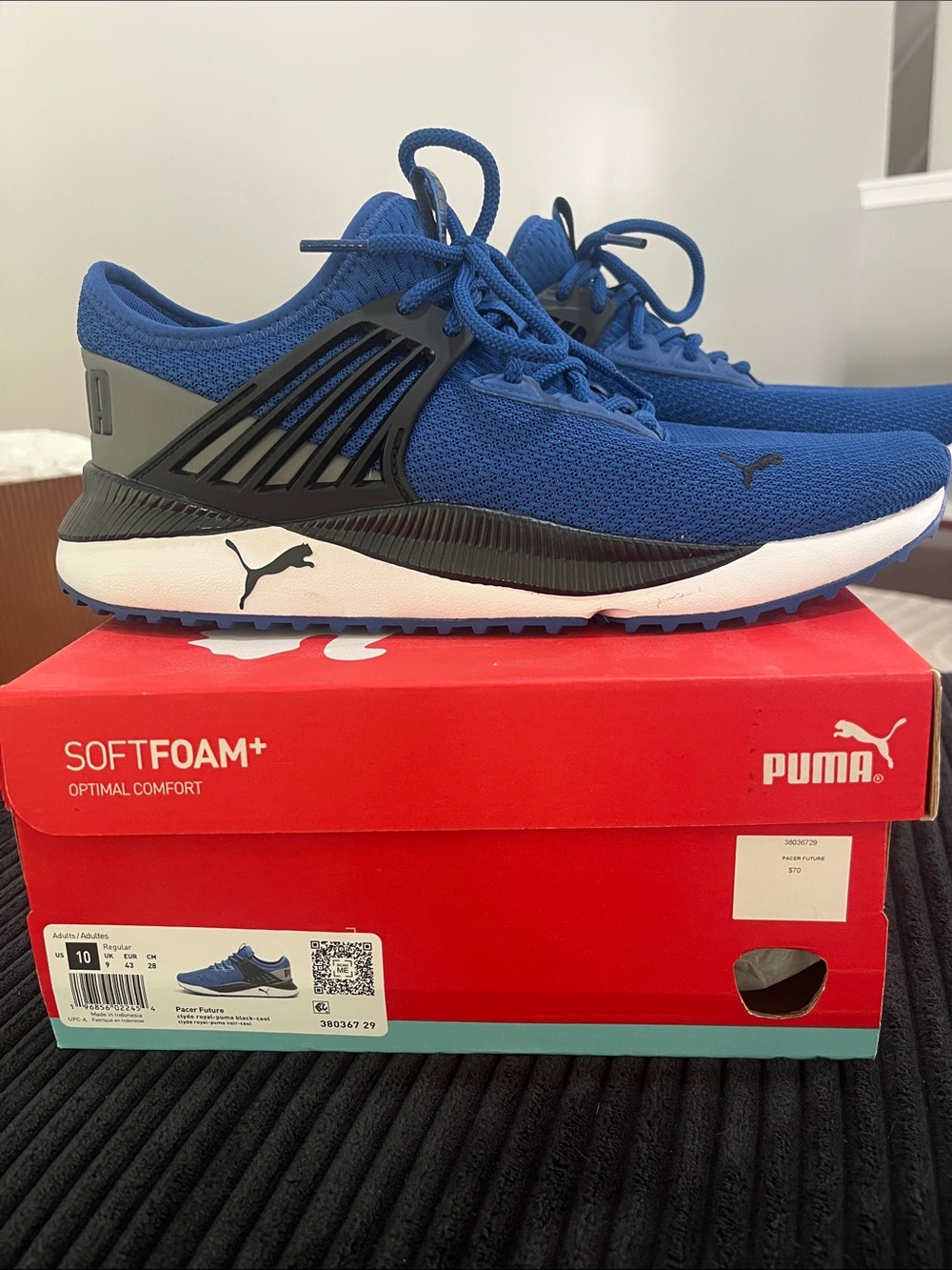 Puma Men's Royal Blue Lace-Up Training Sneakers